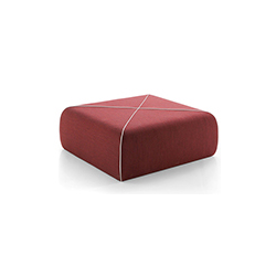 crossed upholstered garden pouf CG-SD033